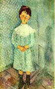 Amedeo Modigliani flicka i blatt oil painting reproduction